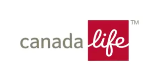 Logo der Canada Life Versicherung mit rotem Schriftzug „life“ und grauem Schriftzug „canada“ auf weißem Hintergrund.