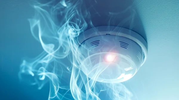 Rauchmelder erkennt Rauchentwicklung an der Decke